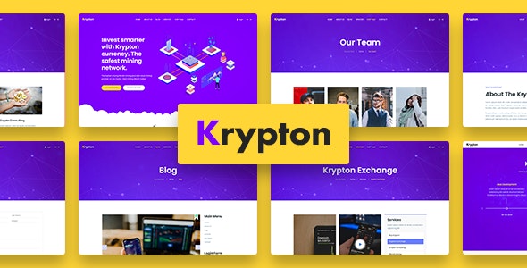 Krypton - 数字货币区块链 Joomla 网站模板