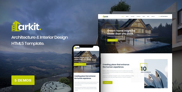 Arkit - 建筑室内装修设计网站 HTML 模板
