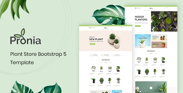 Pronia - Bootstrap 5 响应式绿植花卉网站模板