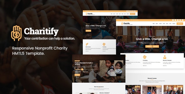 Charitify - 公益慈善捐赠网站HTML模板