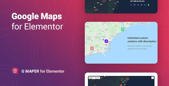 GMaper – Google Maps for Elementor 谷歌地图编辑器