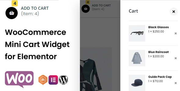 WooCommerce Mini Cart Widget for Elementor - 可视化购物车小工具