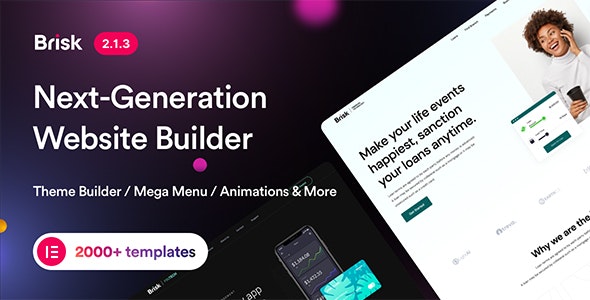 Brisk - Multi-Purpose Elementor WordPress Theme