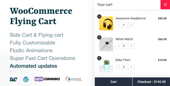 WooCommerce Flying Cart - 点击加入飞入购物车插件