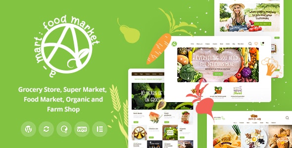 A-Mart - 农副产品绿色食品农场网站WordPress模板
