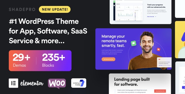 ShadePro - Startup & SaaS 初创公司信息技术WordPress模板