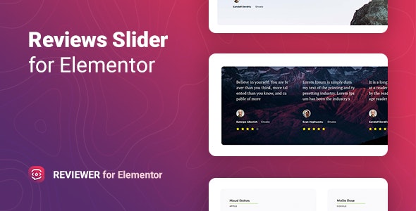 Reviewer – Reviews Slider for Elementor 评论轮播编辑器插件