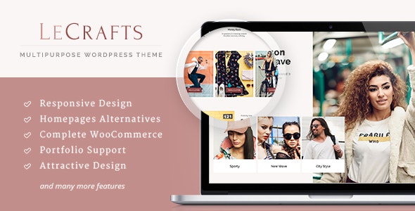  LeCrafts - e-commerce fashion clothing store WordPress website