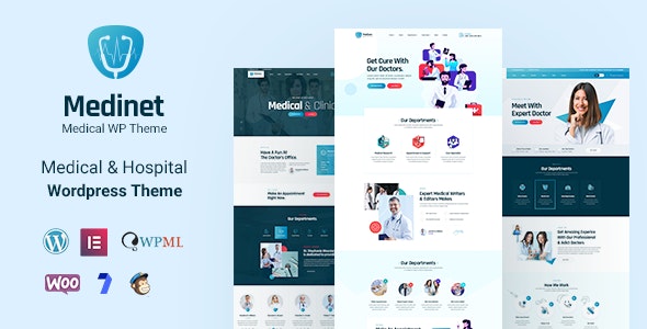  Medinet - Medical Clinic Website Template WordPress Theme