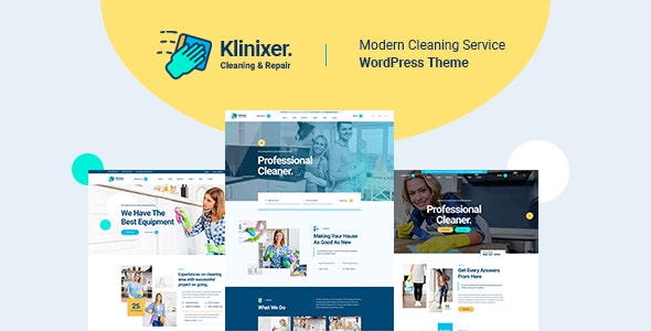 Klinixer - Cleaning Services WordPress Theme + RTL