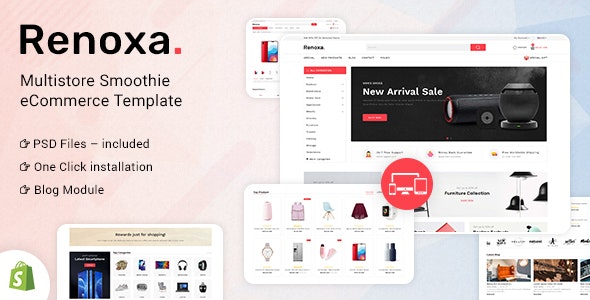  Renoxa - Shopify template for multi-purpose digital household goods store