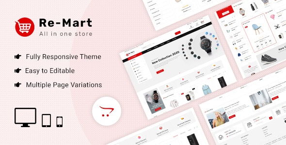  Remart - Opencart 3 template for multi industry e-commerce online store