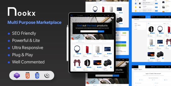 Nookx - 带管理面板数码产品销售HTML模板