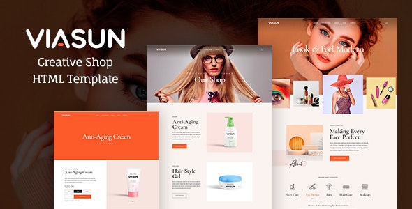 Viasun - 创意化妆品店美容用品商店HTML模板