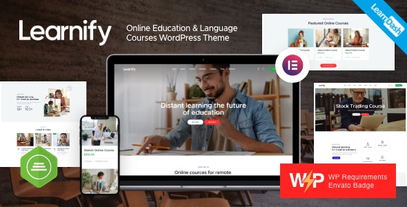 Learnify - 在线教育网课线上培训课程网站WordPress主题