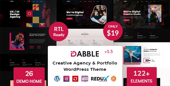 Dabble - 创意机构产品展示网站WordPress主题