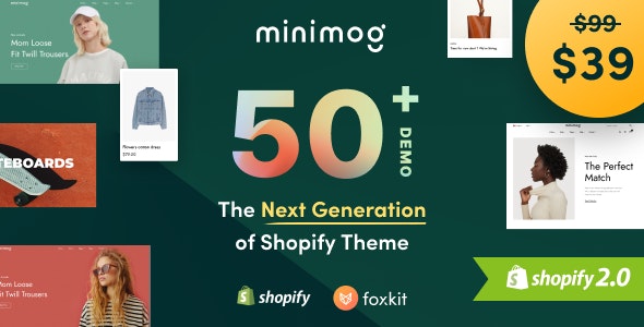  Minimog - Shopify store template of cool fashion clothing sales website