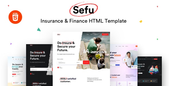 Sefu - 保险金融理财HTML网站模板