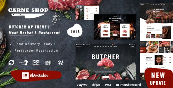 Carne - 餐饮美食肉制品销售商店WordPress模板