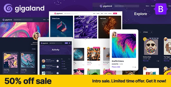 Gigaland v2.0.2 - NFT Marketplace React Js Template