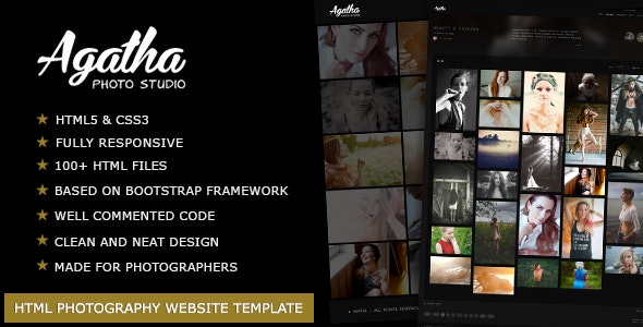 Agatha - 摄影艺术作品展示网站HTML5模板