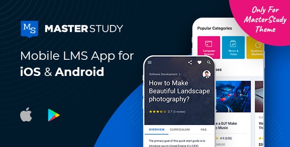 MasterStudy LMS Mobile App - Flutter iOS & Android 学习课程应用程序