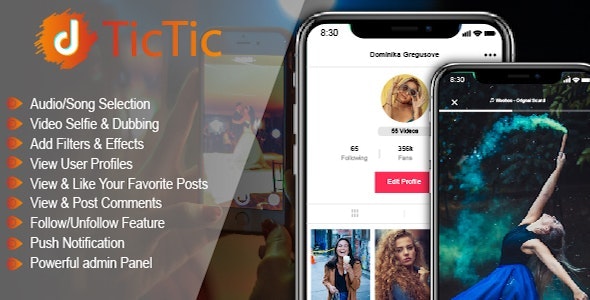 TicTic - Android media app for creating and sharing short videos 视频分享