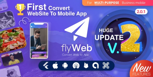 FlyWeb for Web to App Convertor Flutter + Admin Panel - 开源移动应用程序