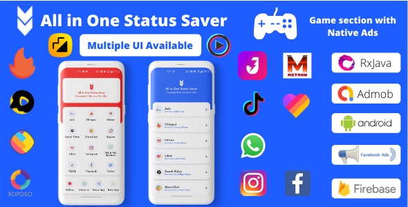 All in One Status Saver - 全社交媒体视频图像下载应用程序
