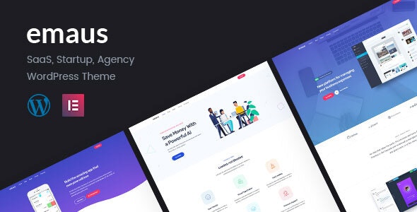 Emaus - SaaS App and Startup Elementor WordPress Theme