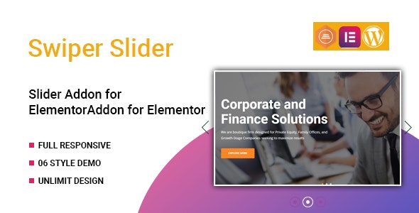 Swiper Slider Widget for Elementor - 幻灯片轮播小工具插件