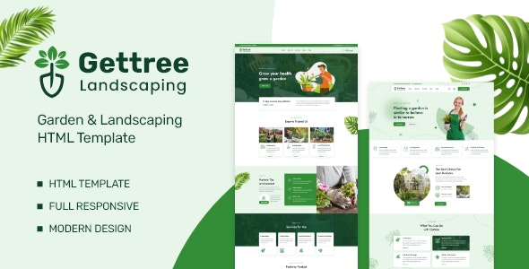 Gettree – 花园景观l绿化花卉网站HTML模板