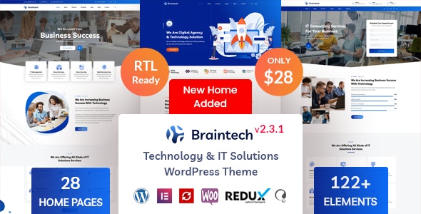 Braintech - 信息技术IT解决方案网站WordPress主题