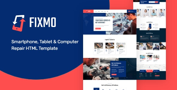 Fixmo – 智能手机维修服务企业网站HTML模板