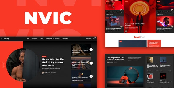 Nvic - 博客杂志资讯网站HTML模板