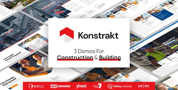 Konstrakt - 建筑设计工程安装公司WordPress模板
