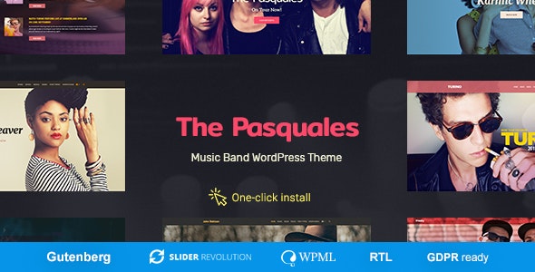 The Pasquales - DJ 音乐艺术家网站WordPress主题