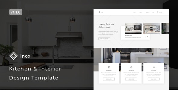 inox - 厨房室内设计网站HTML5模板
