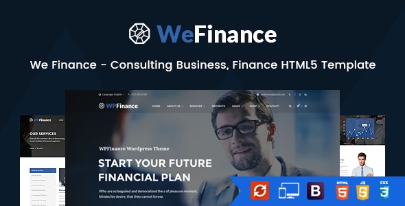 We Finance - 企业财务咨询业务网站HTML5模板