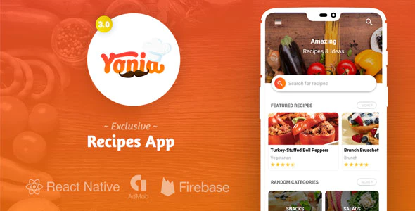Yonia - 完整餐饮美食APP应用程序 + 管理面板