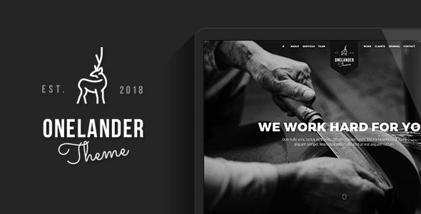 OneLander - 创意多用途企业网站着陆页WordPress模板