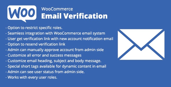 WooCommerce Email Verification - 网站注册邮箱验证插件