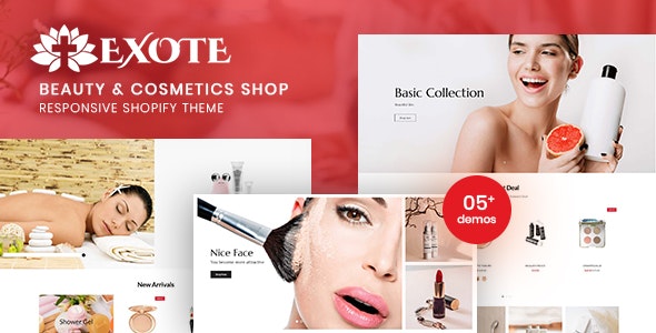 Exote - 响应式美容护理化妆品商店Shopify主题