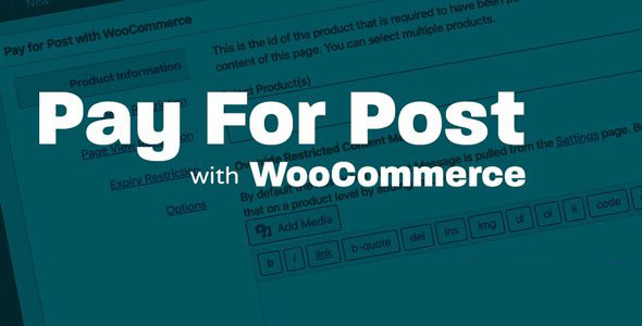 Pay For Post with WooCommerce Premium - 通过商店购买指定页面文章访问权限