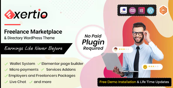 Exertio - Freelance Marketplace WordPress Theme