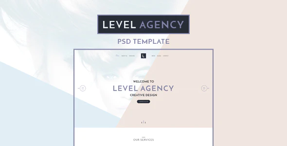 Level Agency - 创意作品展示网站 PSD 模板