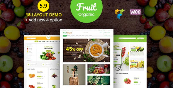 Food Fruit - 有机农场绿色食品响应式WooCommerce商店模板