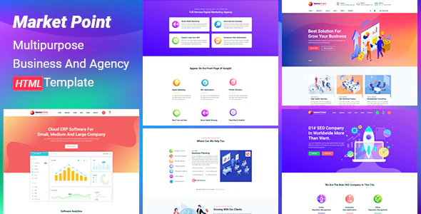 MarketPoint - 多用途企业商业代理HTML网站模板