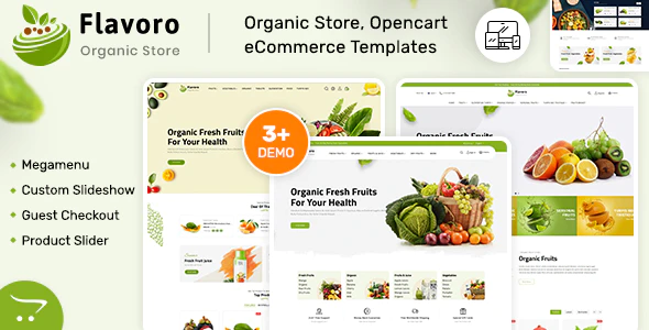 Flavero - 绿色有机食品瓜果蔬菜网站 OpenCart 商店