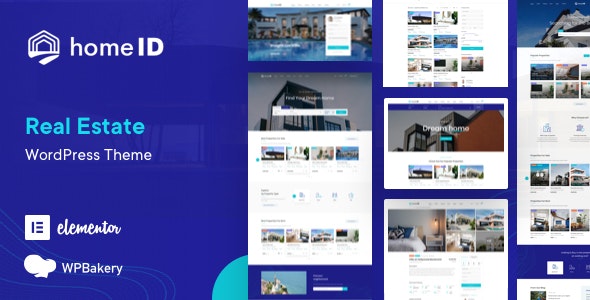  HomeID - Real Estate Sales Lease Website Template WordPress Theme